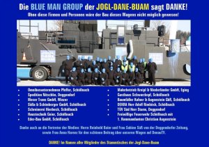 Blue Man Group Danksagung